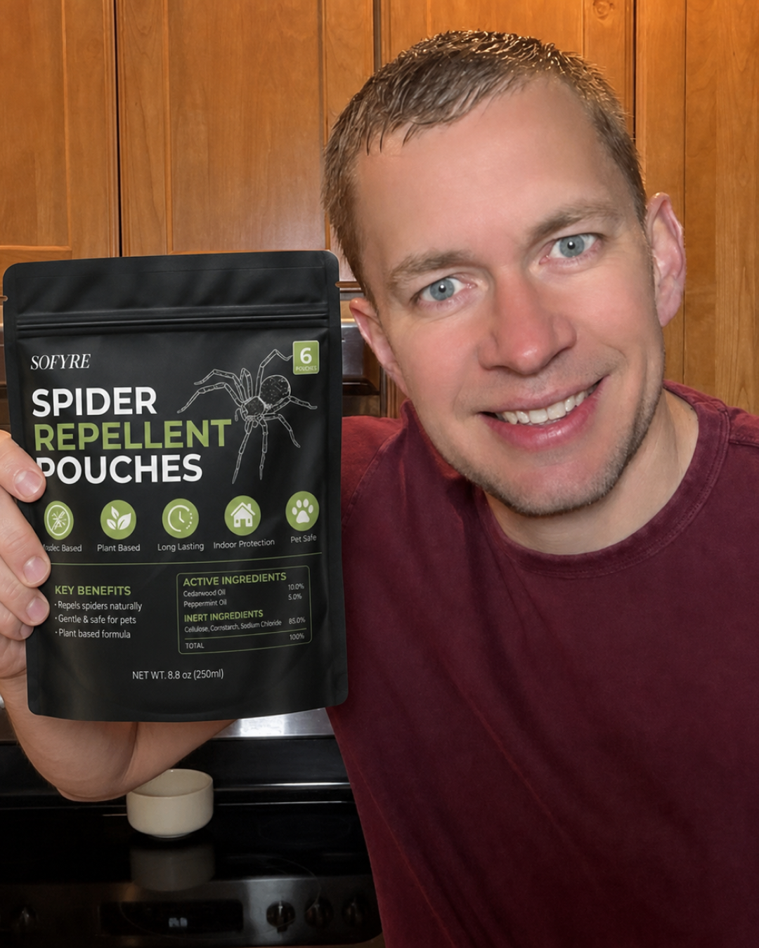 Customer using SoFyre products at home