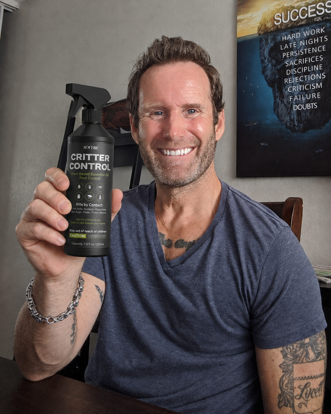 Customer using SoFyre products at home